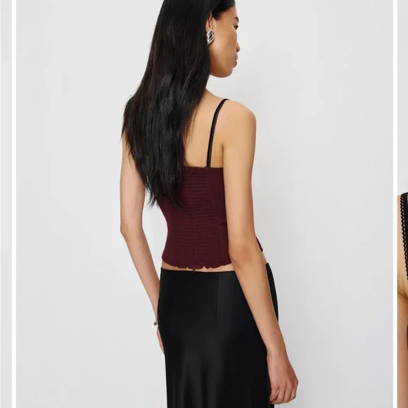 Reformation Red and Black Melanie Top - Picture 4 of 5